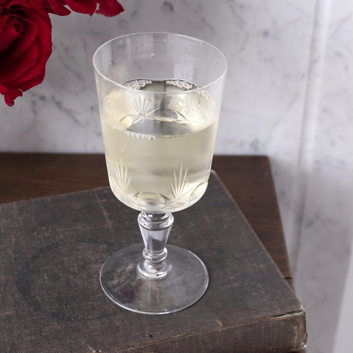 Pair Of Crystal Wine Glasses - elsie green - The French Kitchen