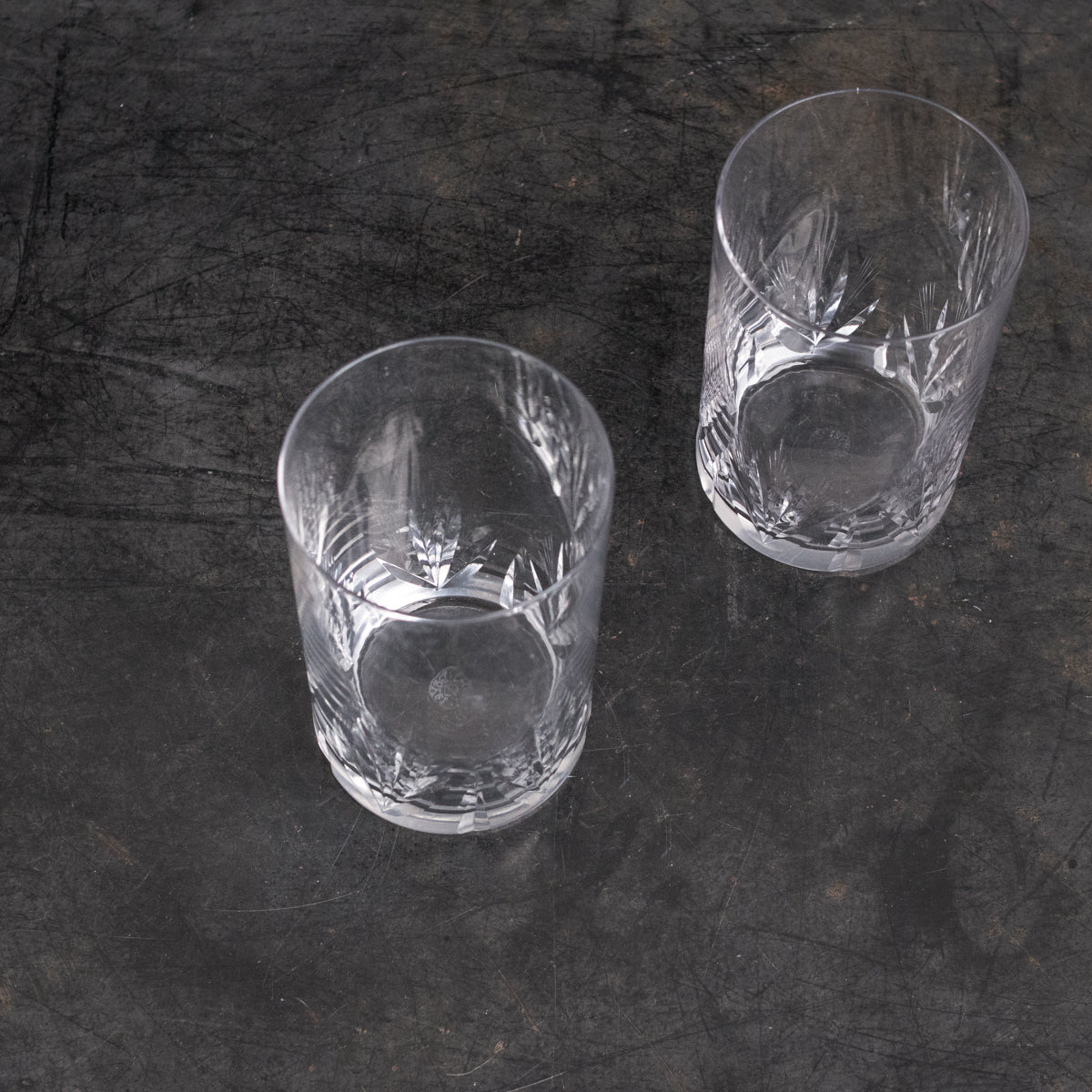 Pair of Cut Crystal Baccarat Tumblers - elsie green - The French Kitchen