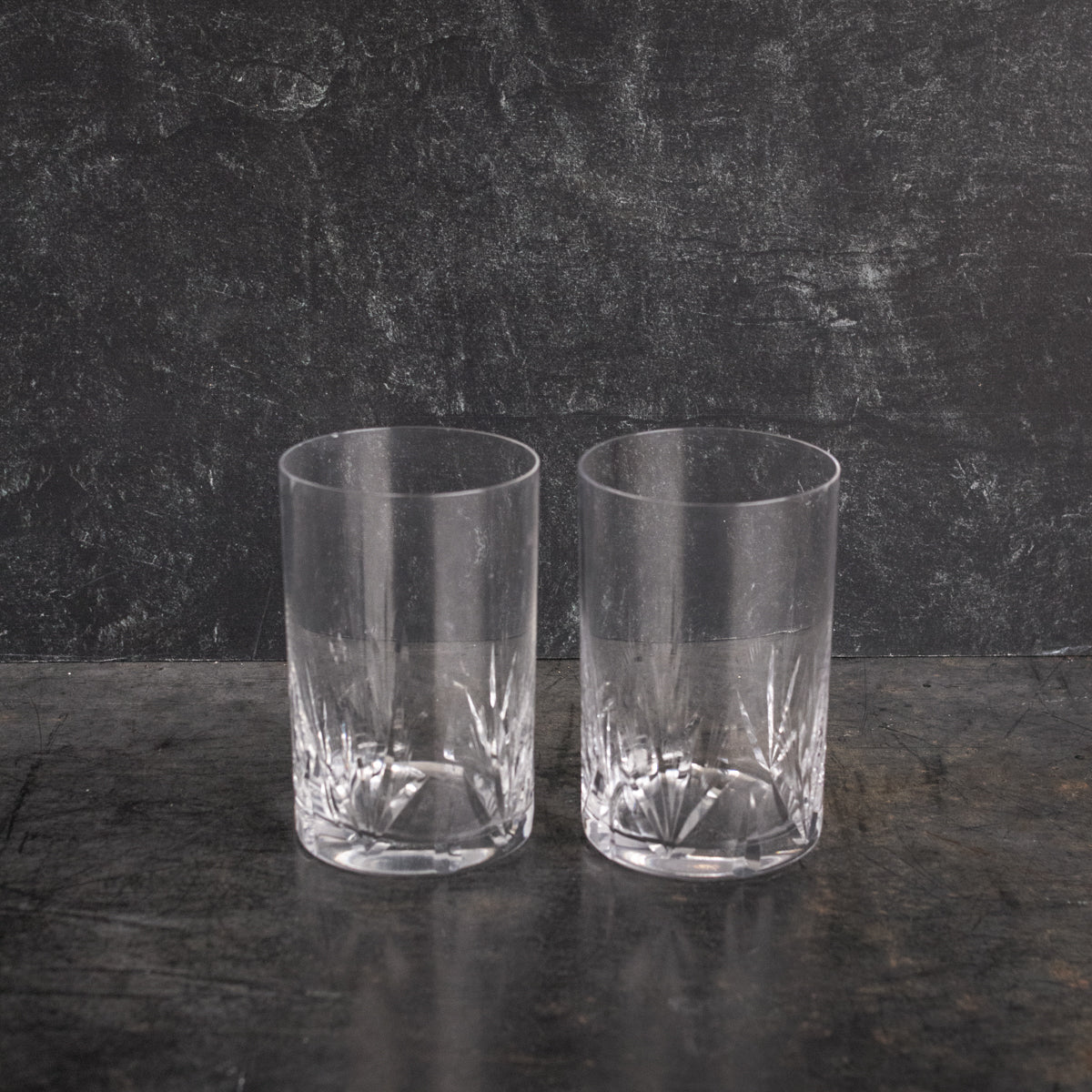 Pair of Cut Crystal Baccarat Tumblers - elsie green - The French Kitchen