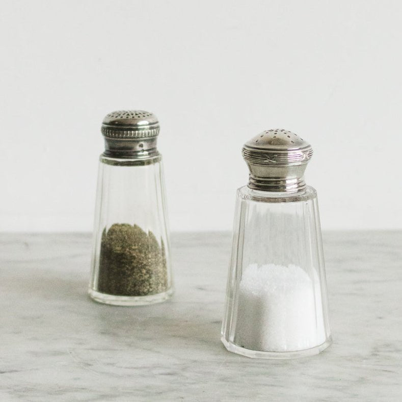Pair of Cut Glass Shakers - elsie green - the french kitchen