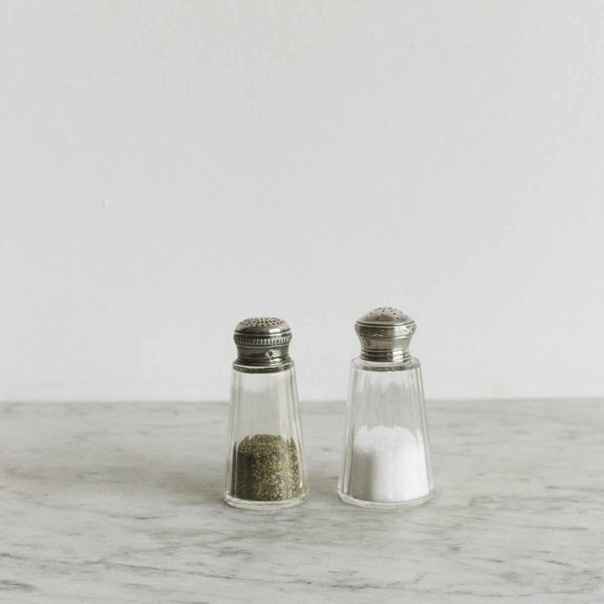 Pair of Cut Glass Shakers - elsie green - the french kitchen