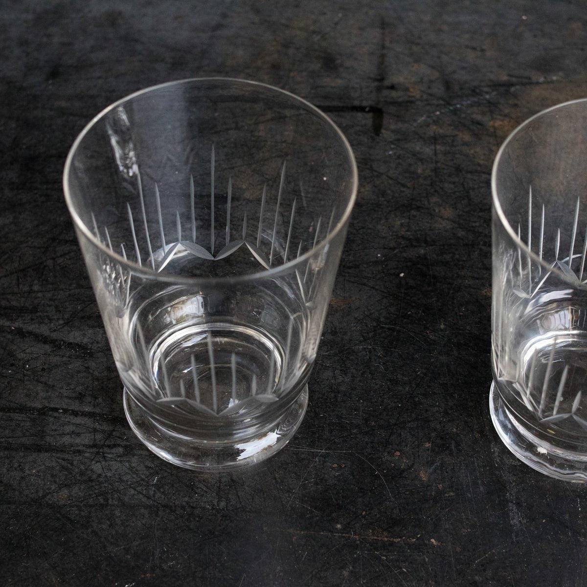 Pair Of Cut Glass Tumblers - elsie green - The French Kitchen