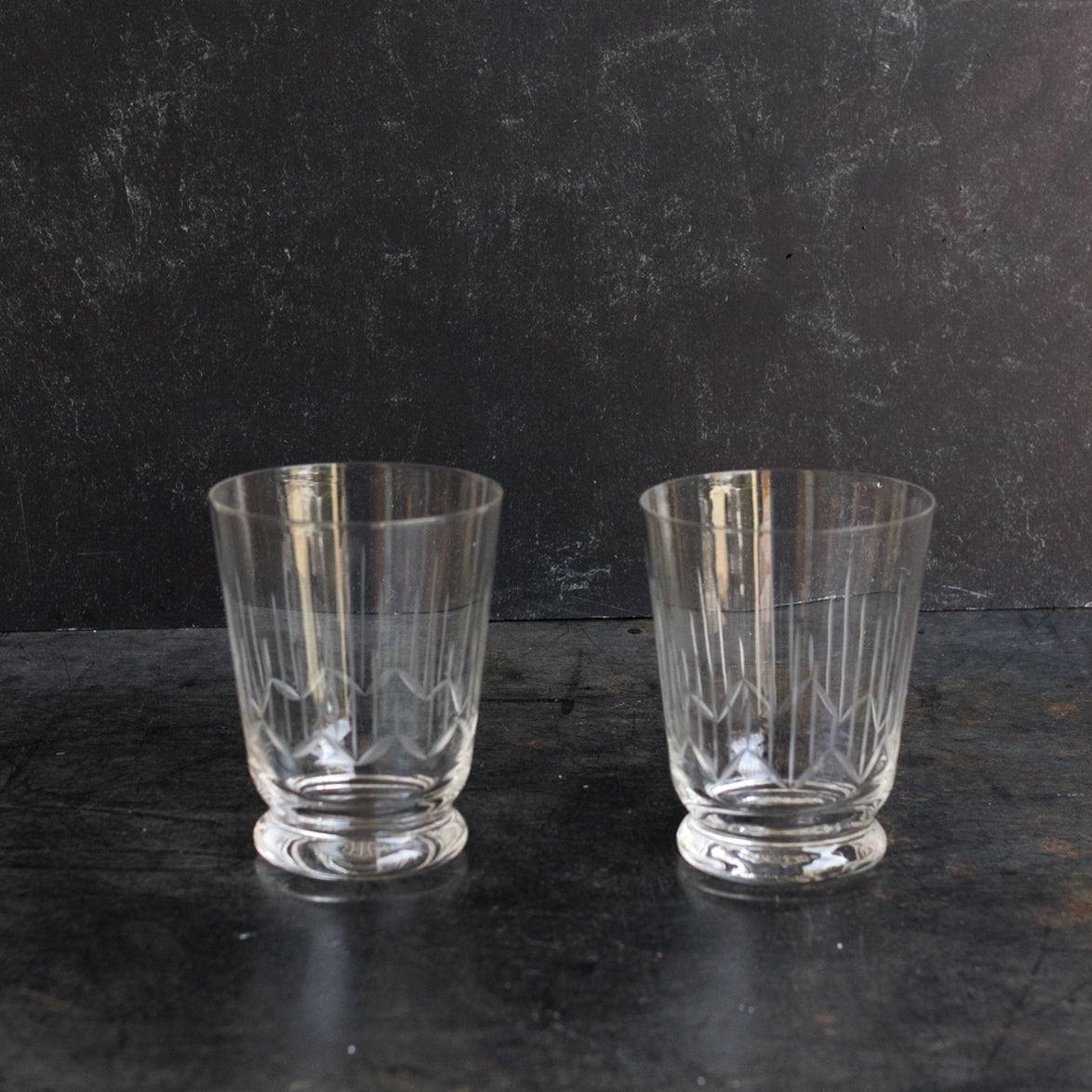 Pair Of Cut Glass Tumblers - elsie green - The French Kitchen