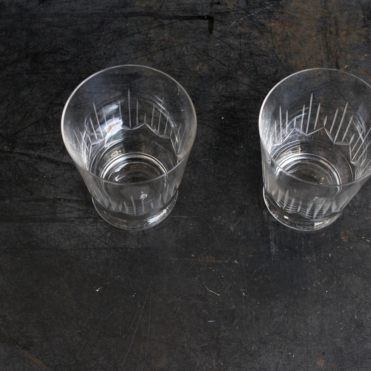 Pair Of Cut Glass Tumblers - elsie green - The French Kitchen