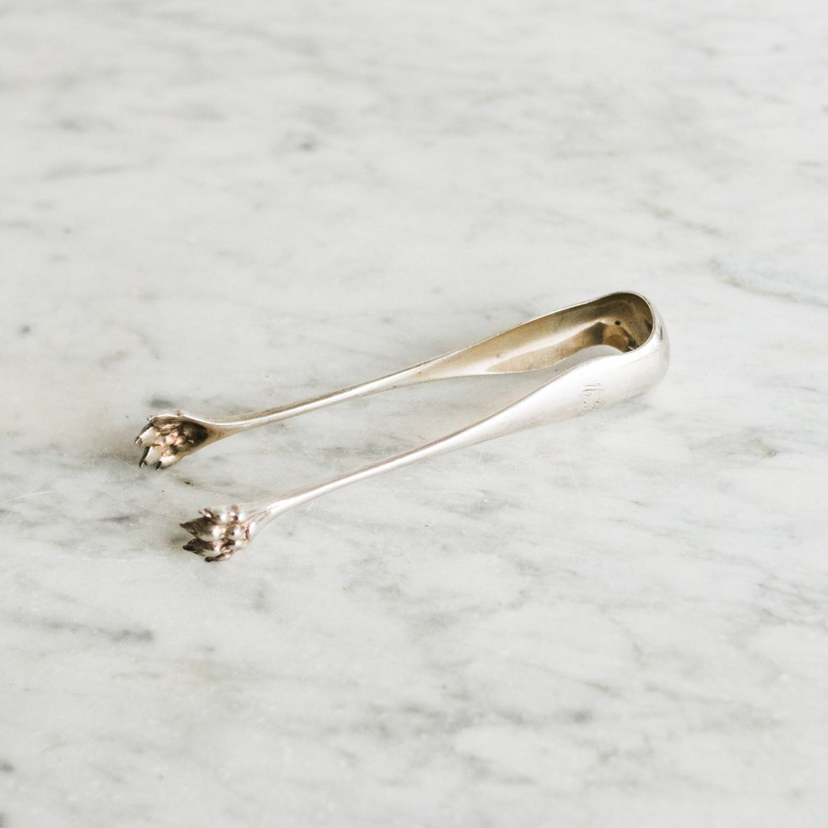 Pair of Grande Cafe Bowls & Engraved Silver Tongs - elsie green - the french kitchen