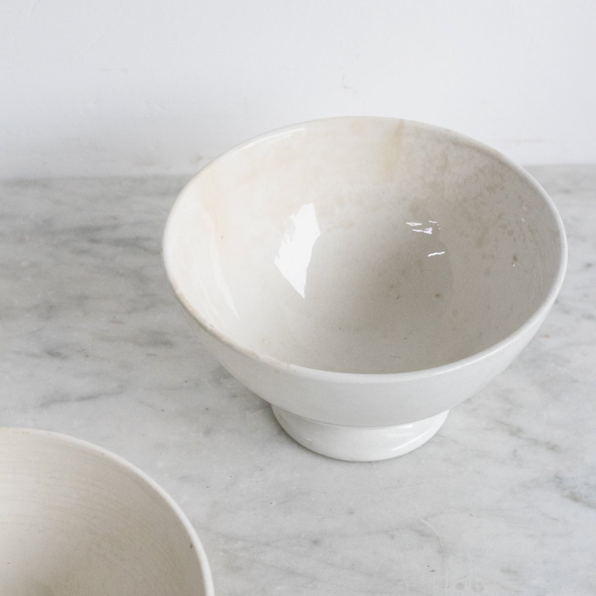 Pair Of Grande Ironstone Cafe Bowls - elsie green - The French Kitchen