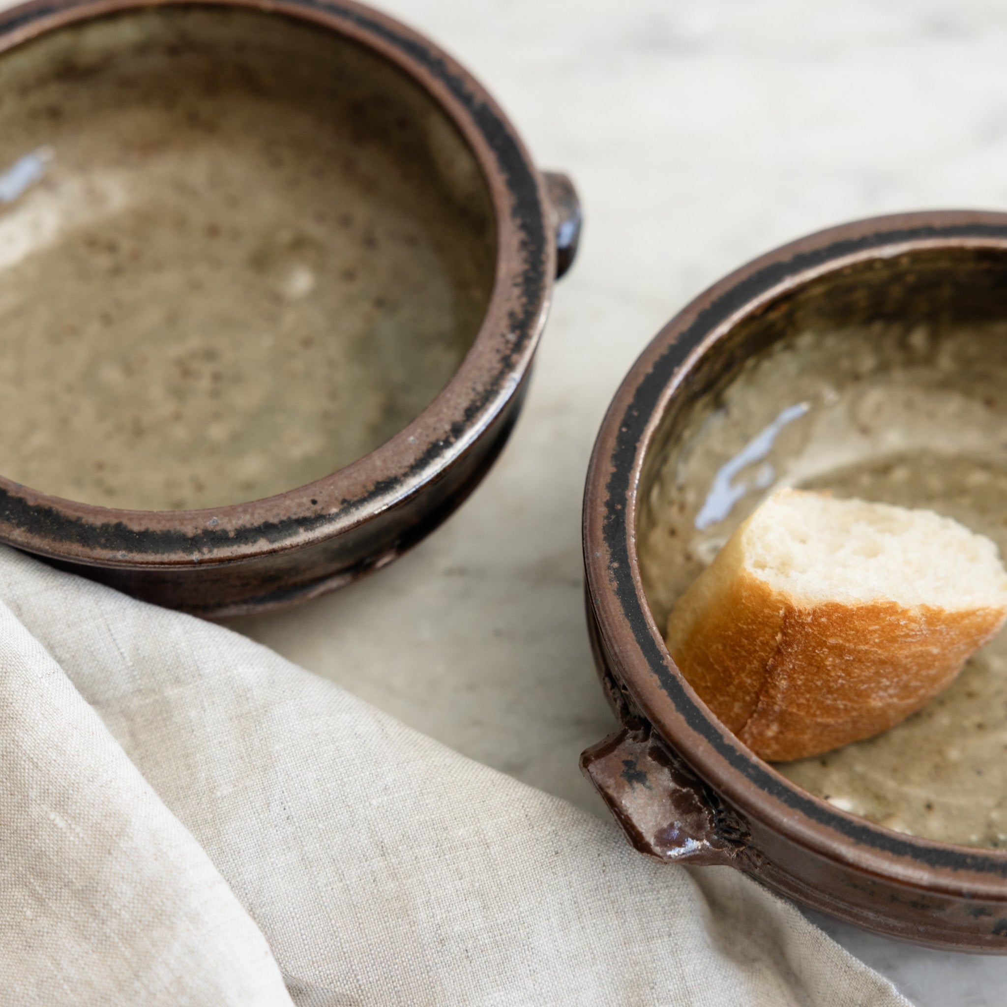 Pair of Hand Made Stoneware Bowls - elsie green - the french kitchen