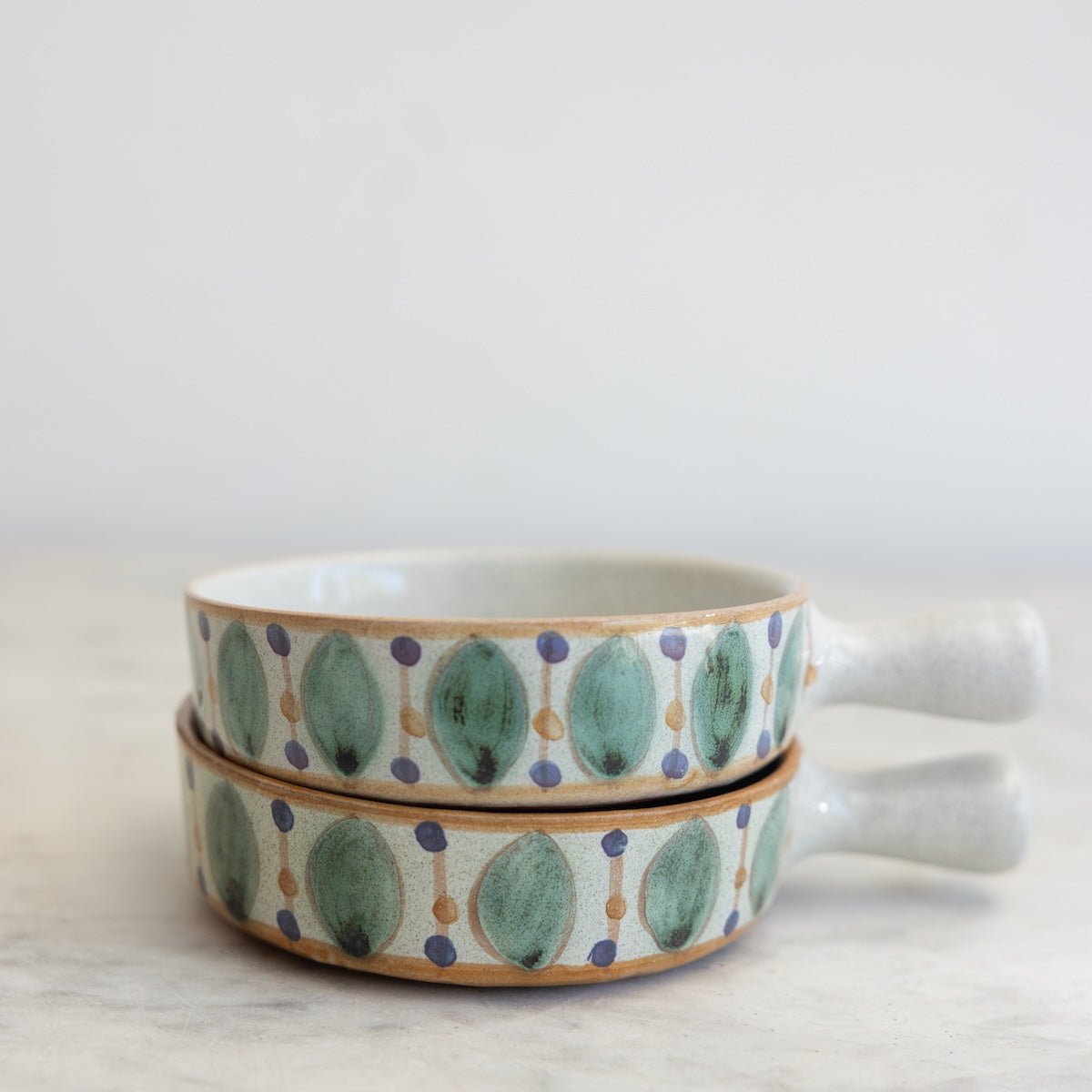 Pair of Hand Painted Bowls | Signed by Artist - elsie green - French Kitchen