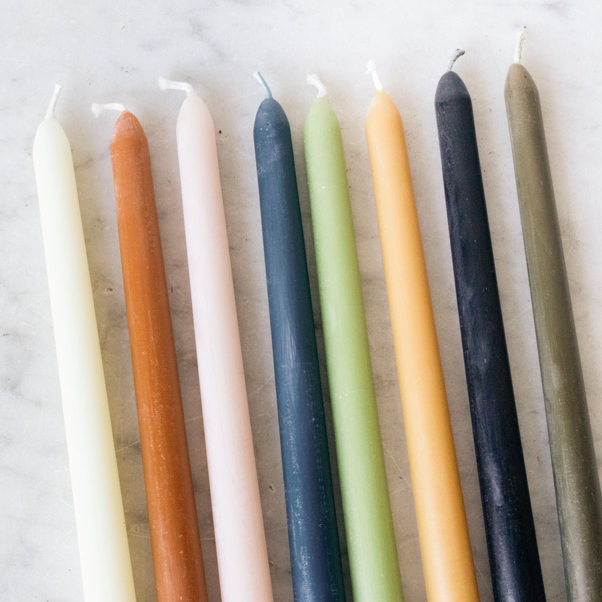 Pair of Long Every Day Beeswax Tapers - elsie green - Decor