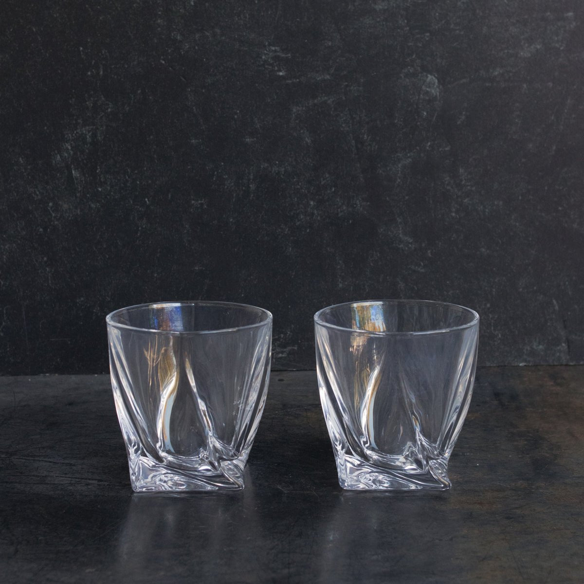 Pair Of Mid - Century Crystal Bar Glasses - elsie green - The French Kitchen
