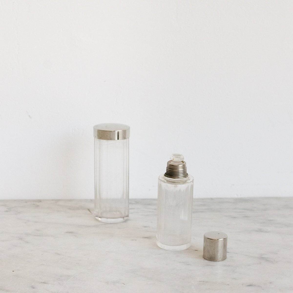 Pair Of Mid - Century Cut Glass Vanity Bottles - elsie green - Decor