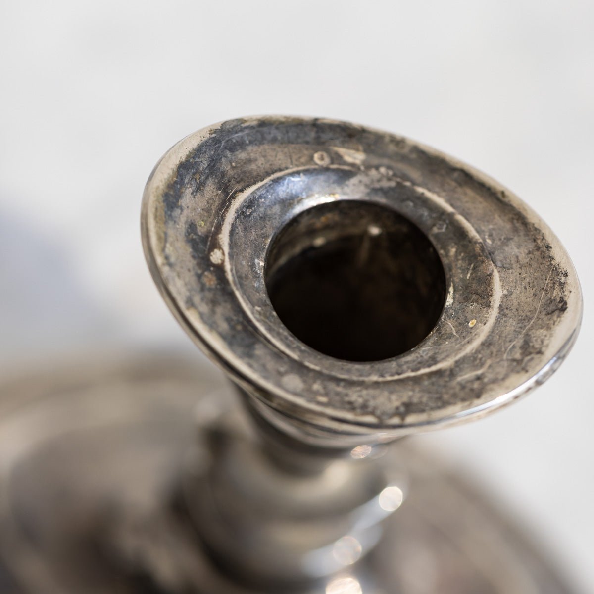 Pair of Oval Silver Candlesticks | The Patrick Orbe Collection - elsie green - decor