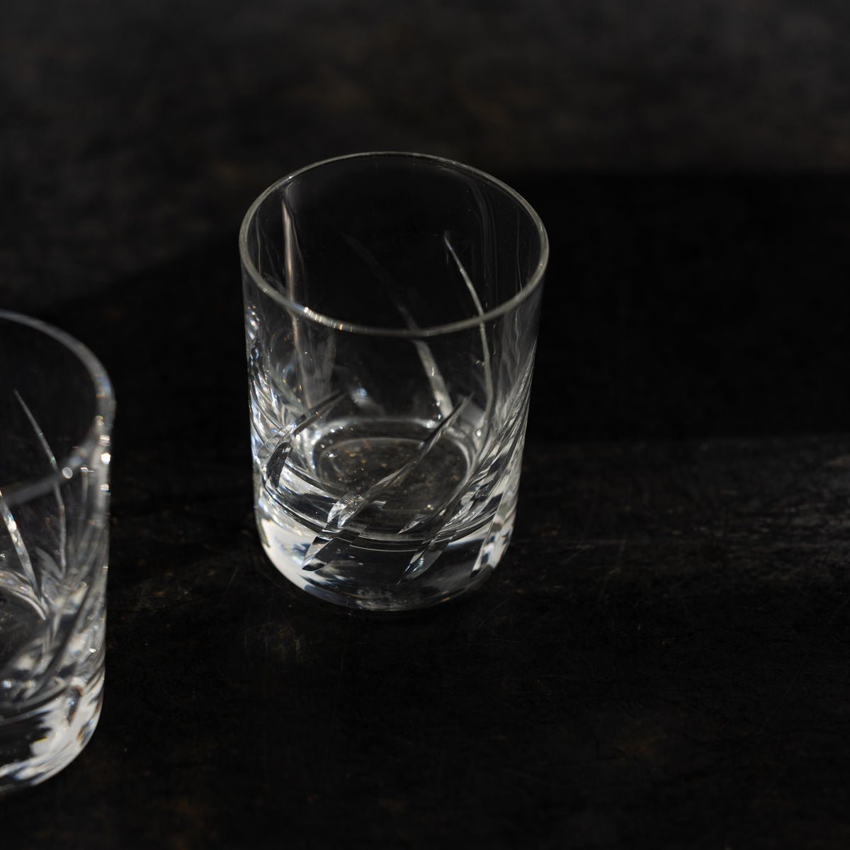Pair of Petite Crystal Bar Glasses - elsie green - the french kitchen
