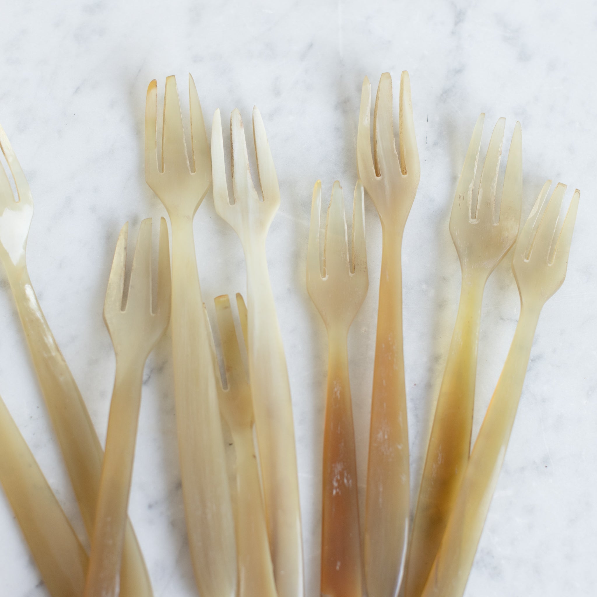 Pair of Petite Horn Utensils - elsie green - the french kitchen