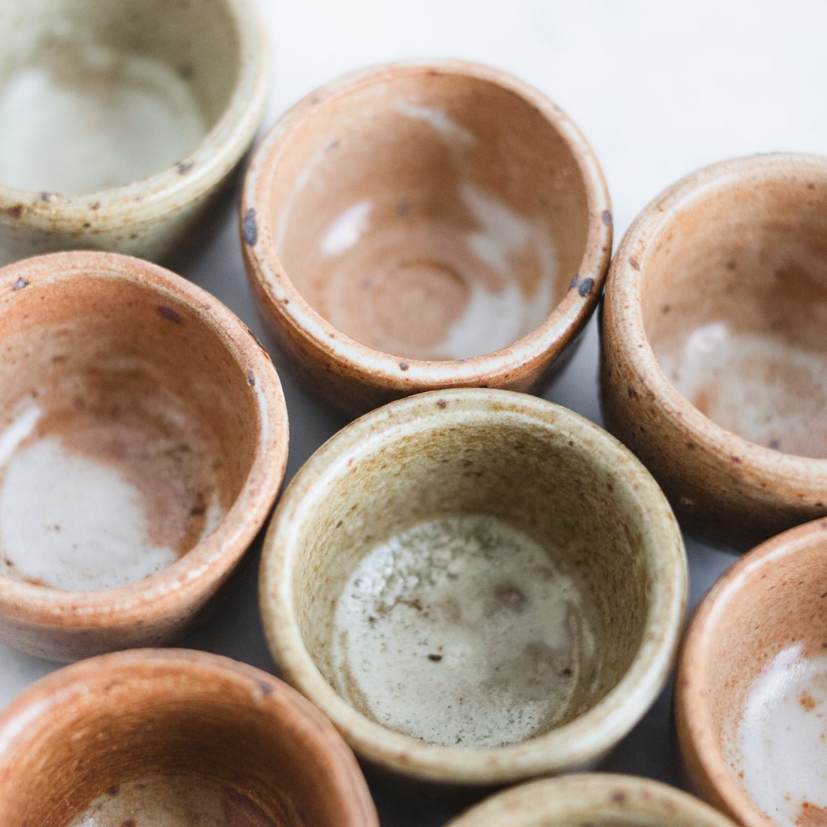 Pair of Petite Stoneware Ramekins with Silver Salt Spoon - elsie green - the french kitchen