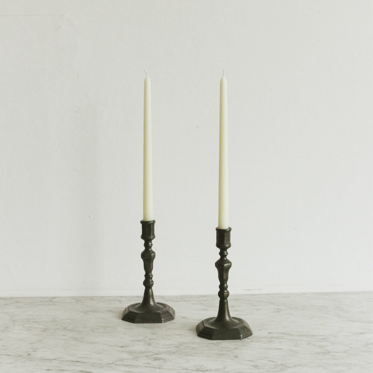 Pair of Pewter Candlesticks - elsie green - decor