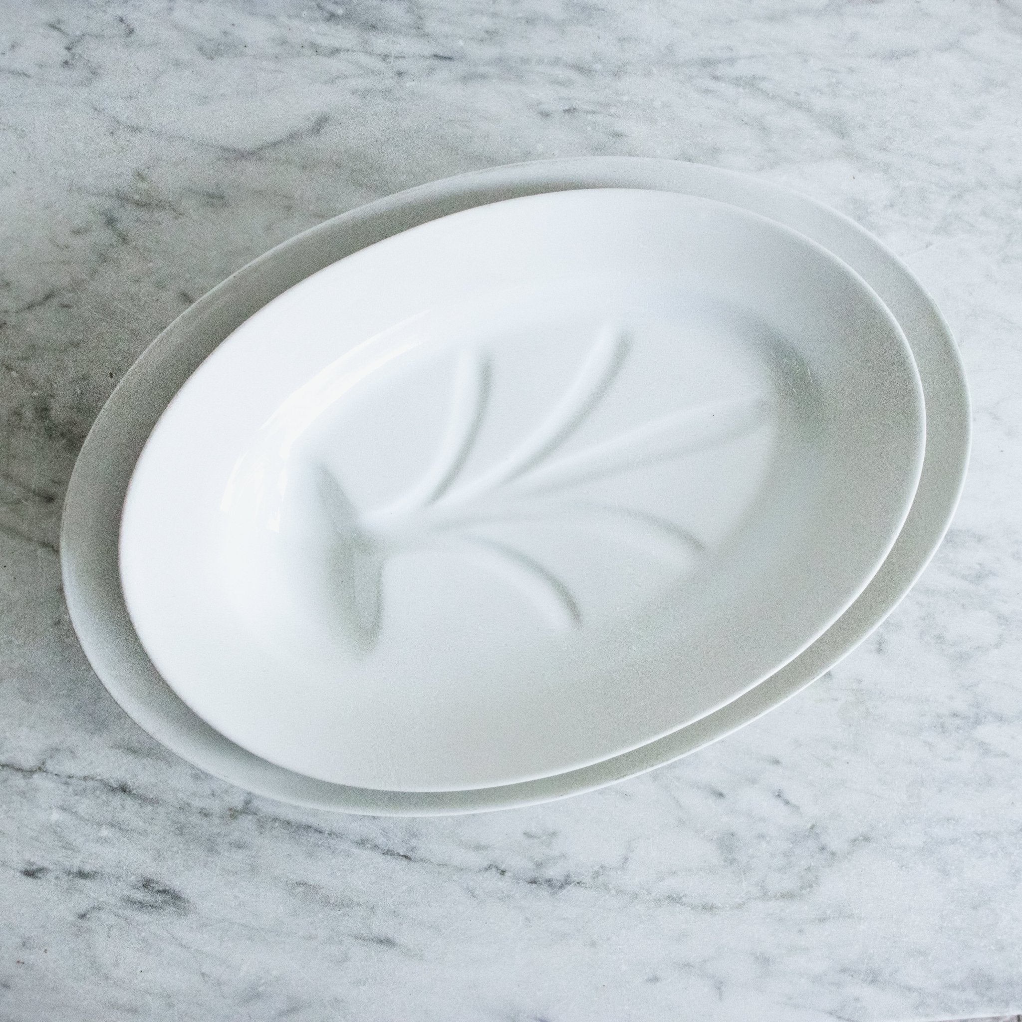 Pair Of Porcelain Meat Platters - elsie green - The French Kitchen