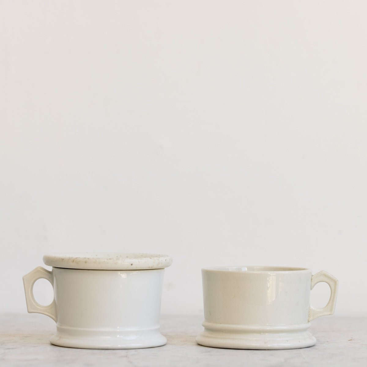 Pair of Porcelain Shaving Mugs - elsie green - the french kitchen