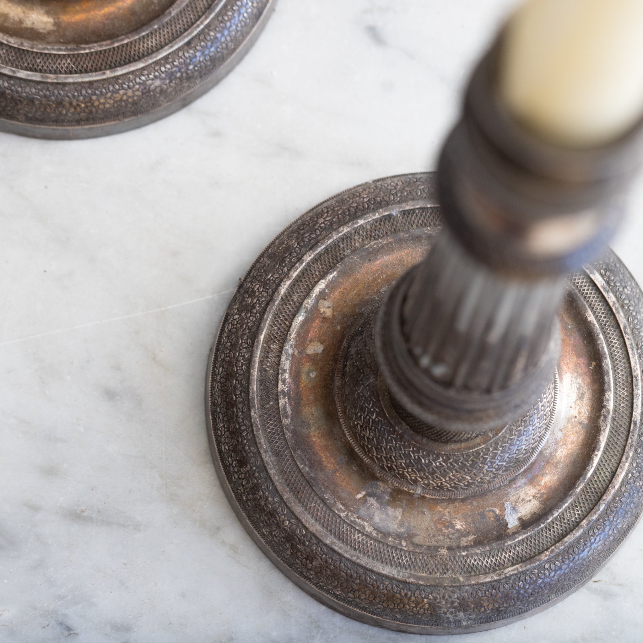 Pair of Silver Candlesticks - elsie green - decor