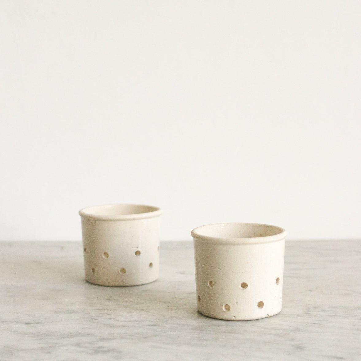 Pair of Stoneware Cheese Pots - elsie green - The French Kitchen