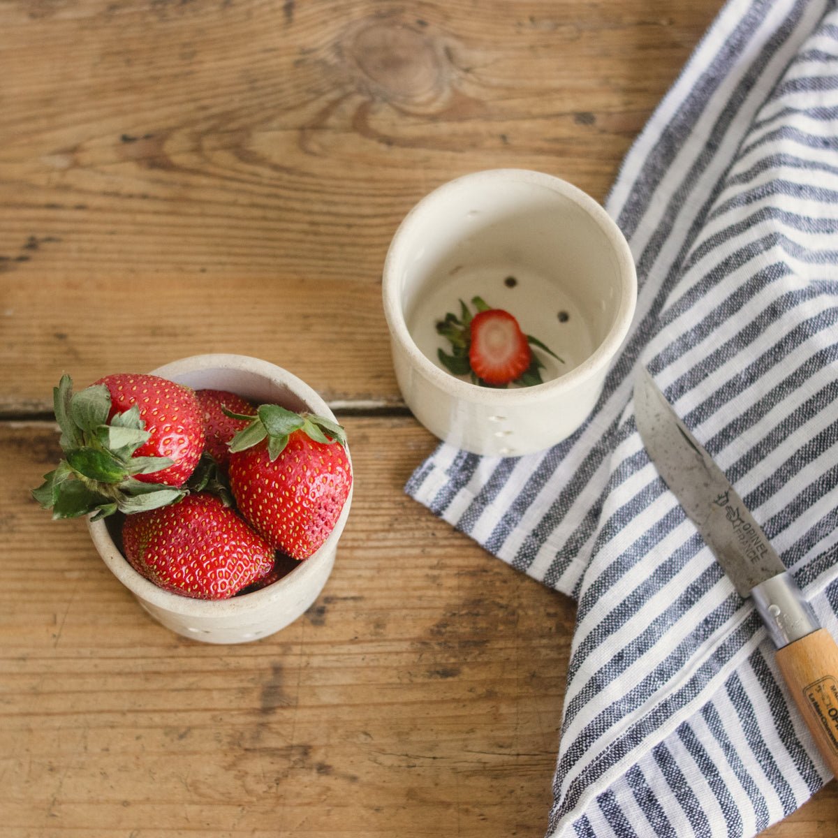 Pair of Stoneware Cheese Pots - elsie green - The French Kitchen