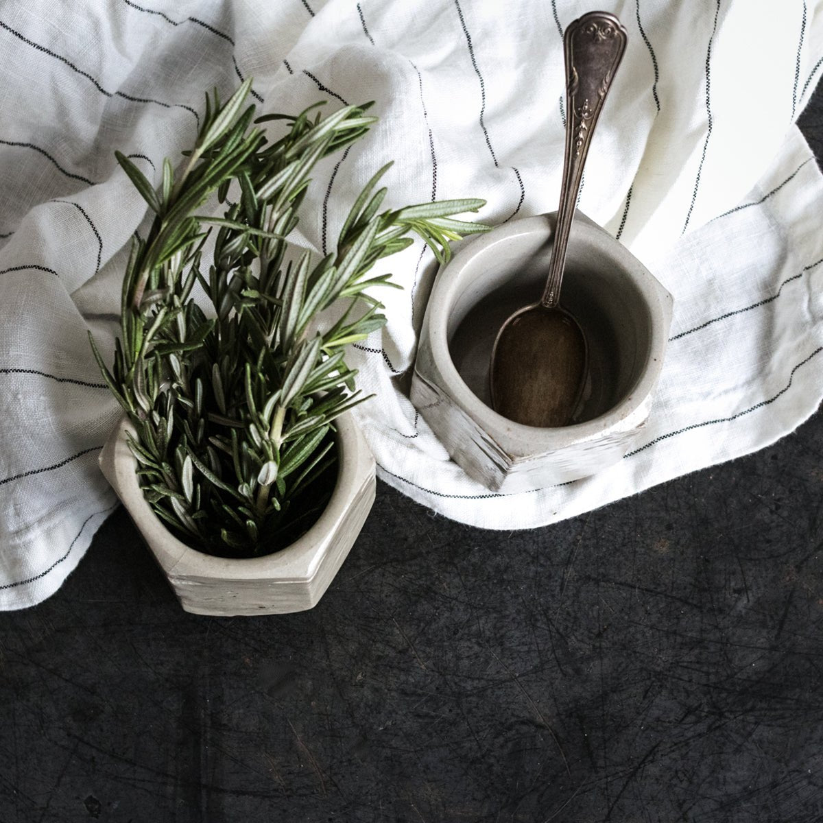 Pair Of Stoneware Yogurt Pots - elsie green - The French Kitchen