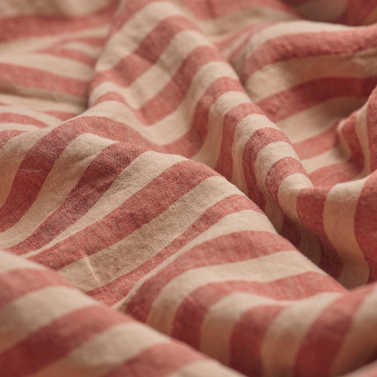 Pair of Striped Linen Cotton Pillowcases - elsie green - Textiles