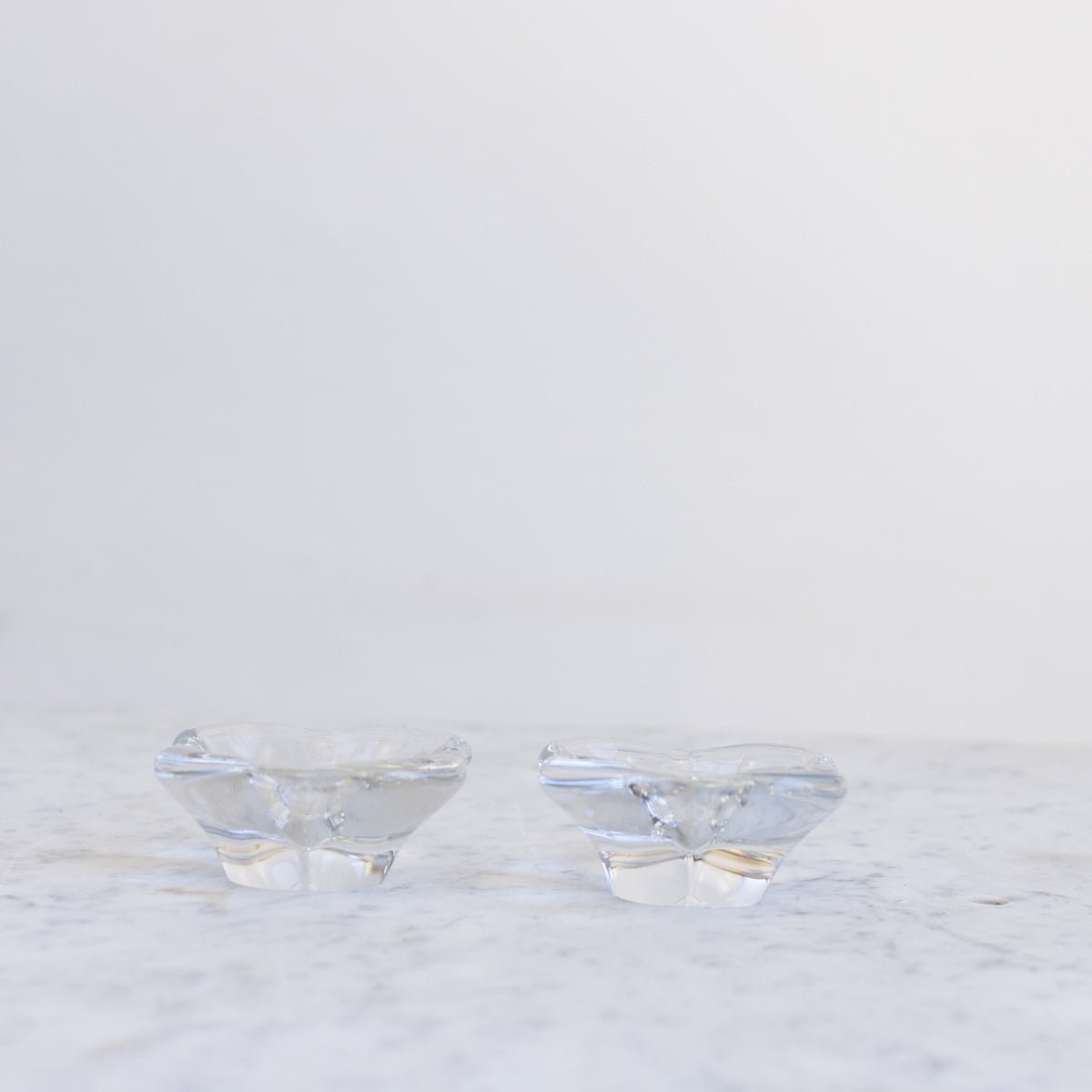 Pair of Vintage Baccarat Crystal Salt Cellars - elsie green - the french kitchen