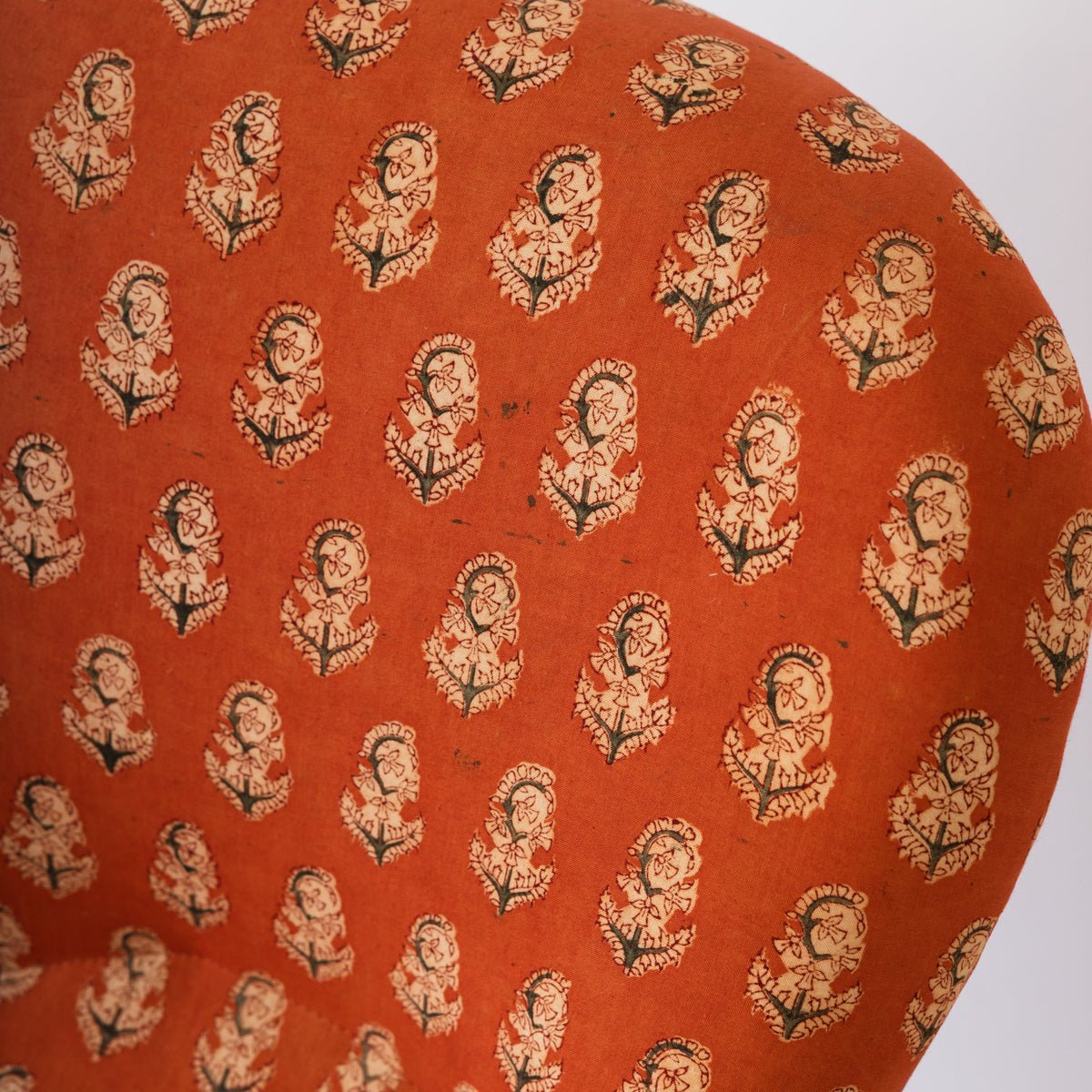 Pair of Vintage Block Print Arm Chairs | Bimala Saffron - elsie green - Furniture