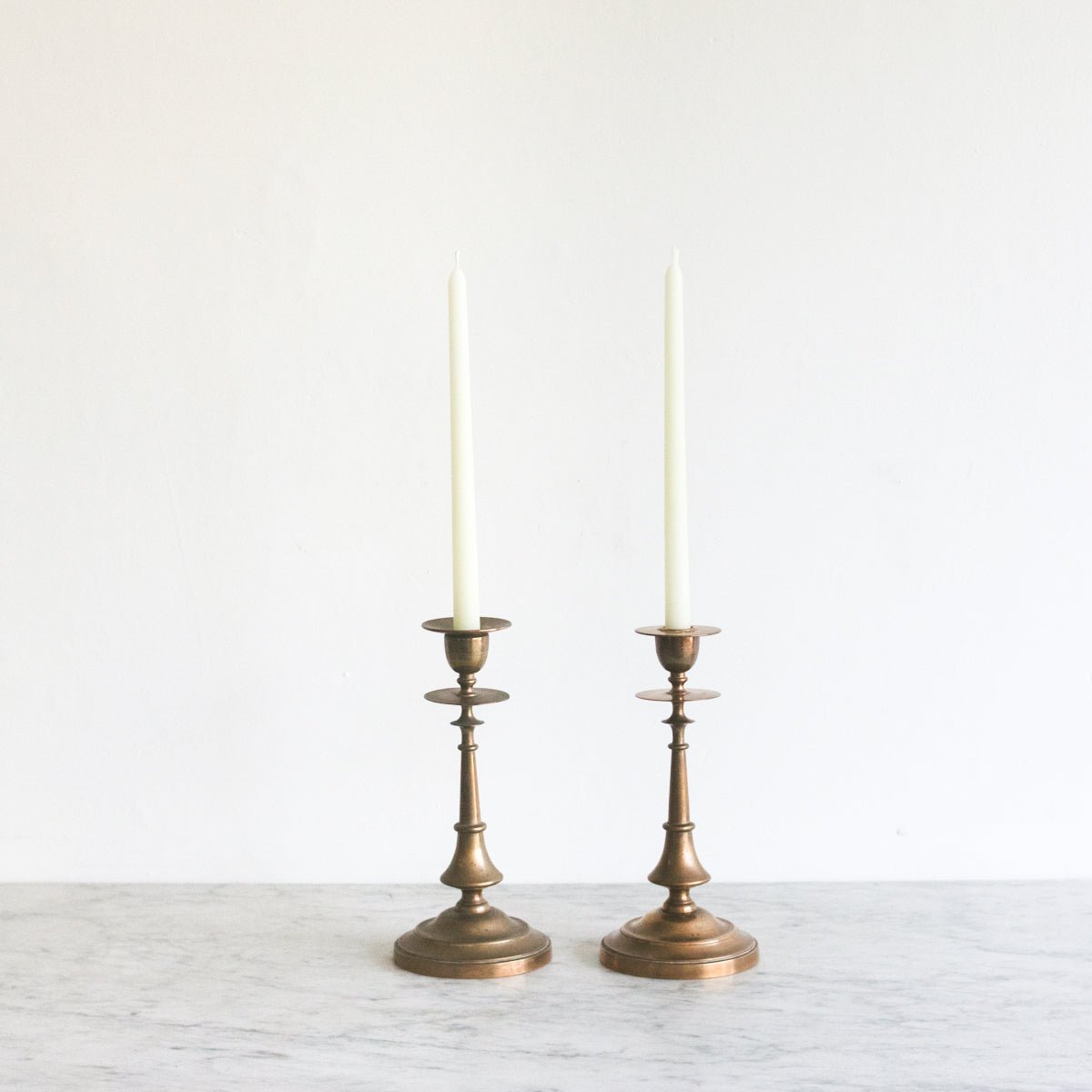 Pair of Vintage Copper Candlesticks - elsie green - decor