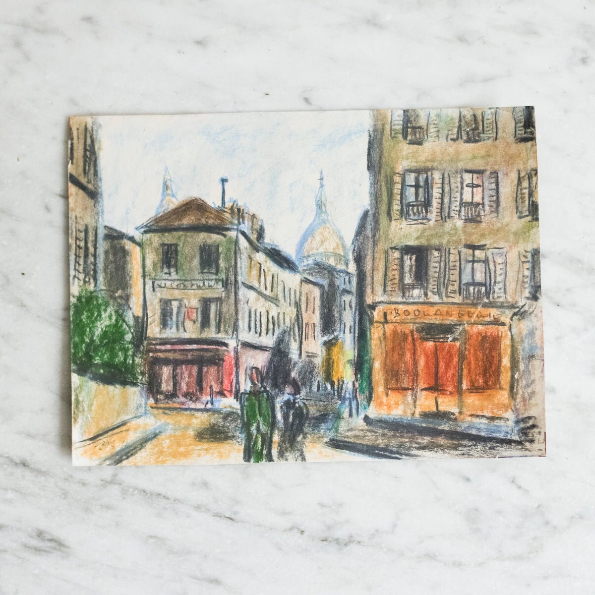 Paris Montmartre Pastel Drawing - elsie green - art