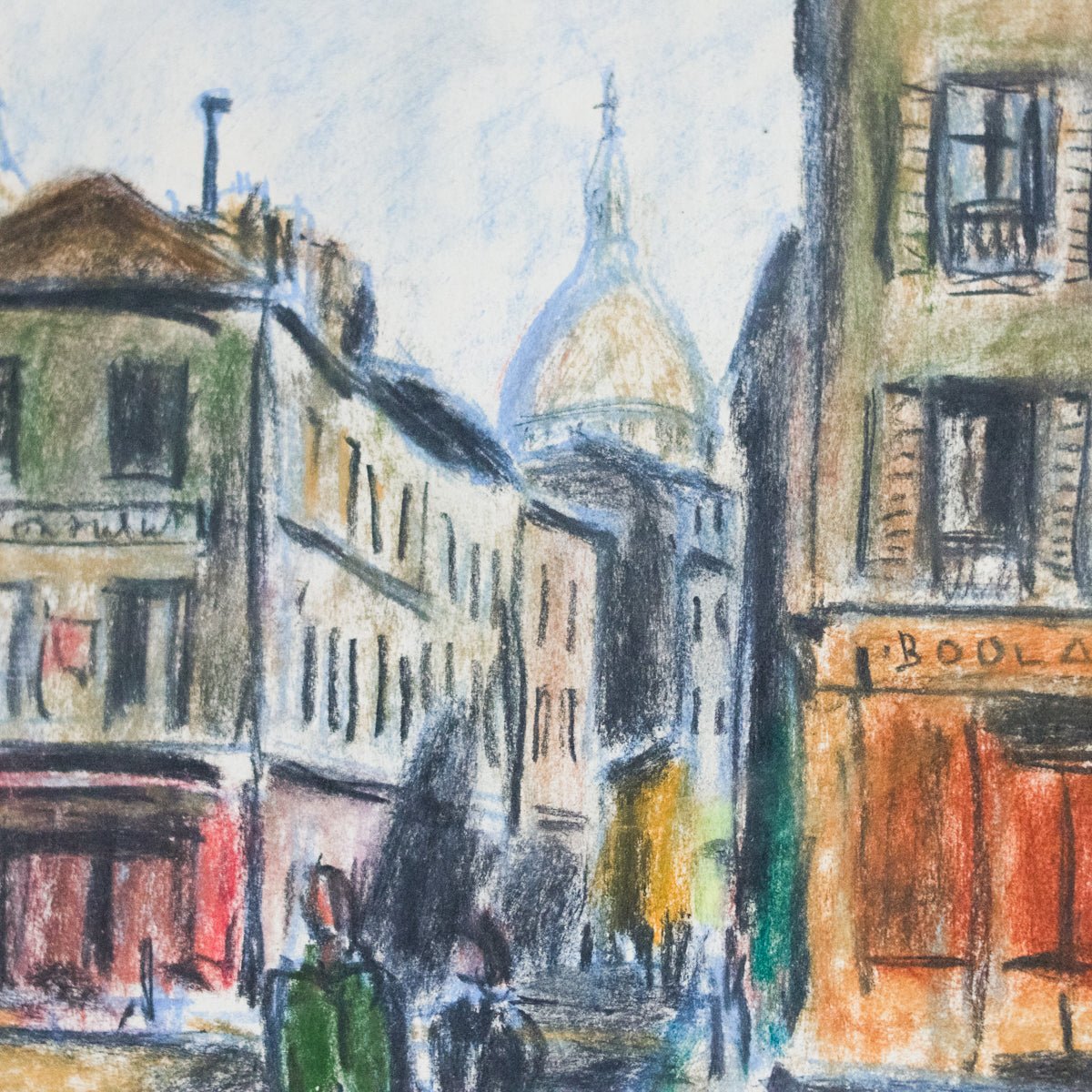 Paris Montmartre Pastel Drawing - elsie green - art