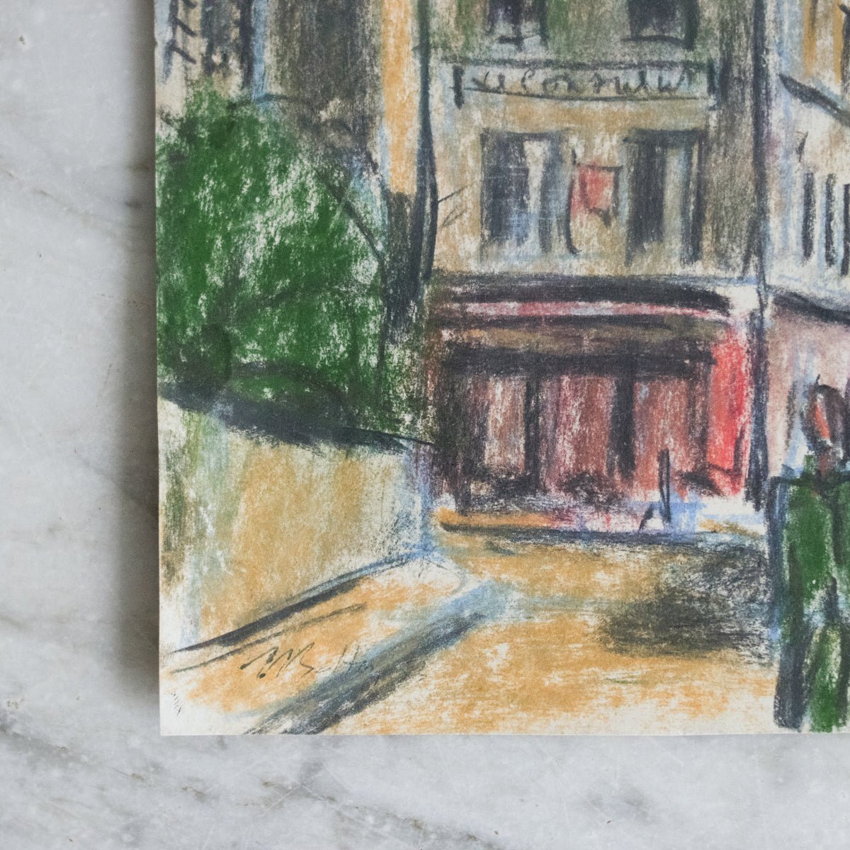 Paris Montmartre Pastel Drawing - elsie green - art
