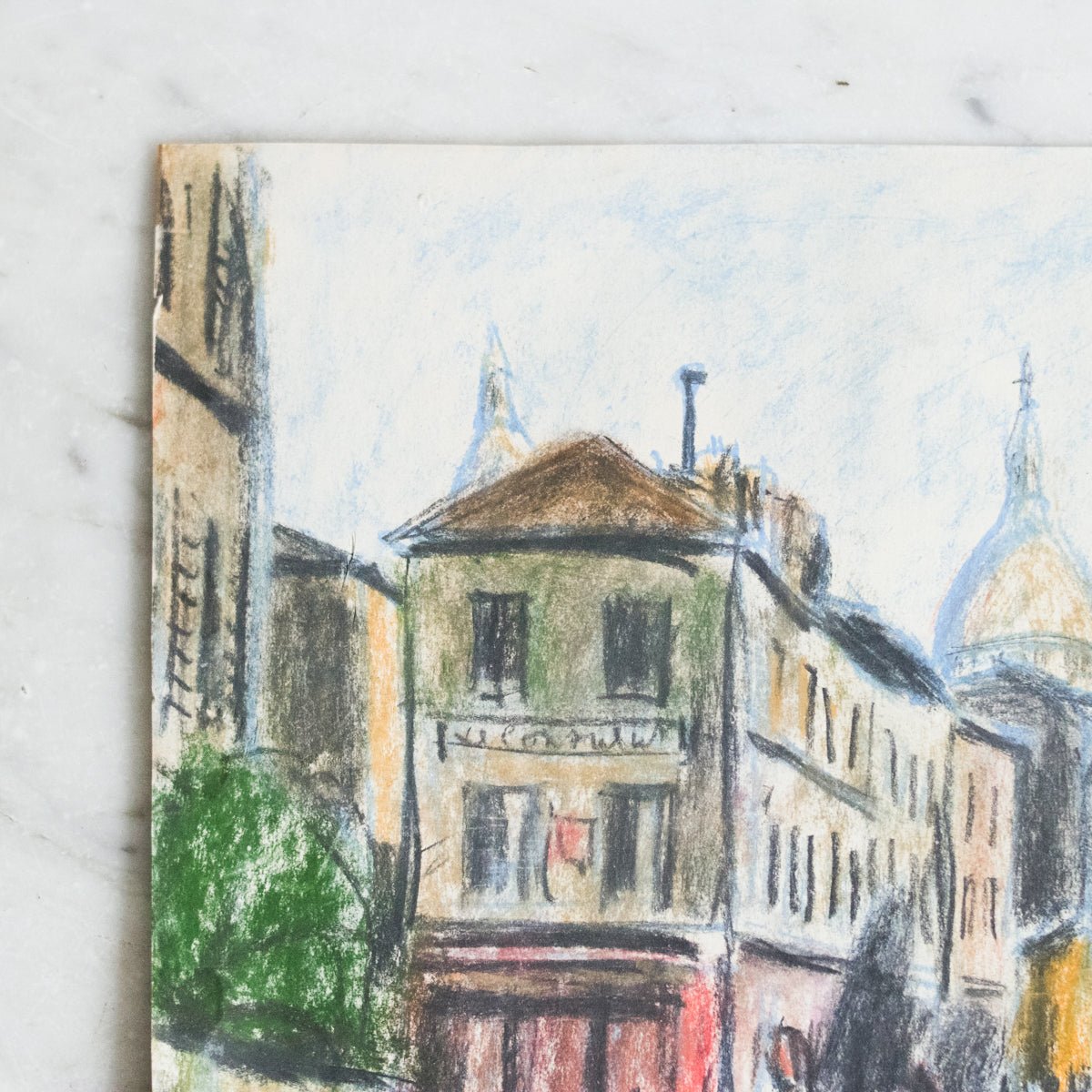 Paris Montmartre Pastel Drawing - elsie green - art