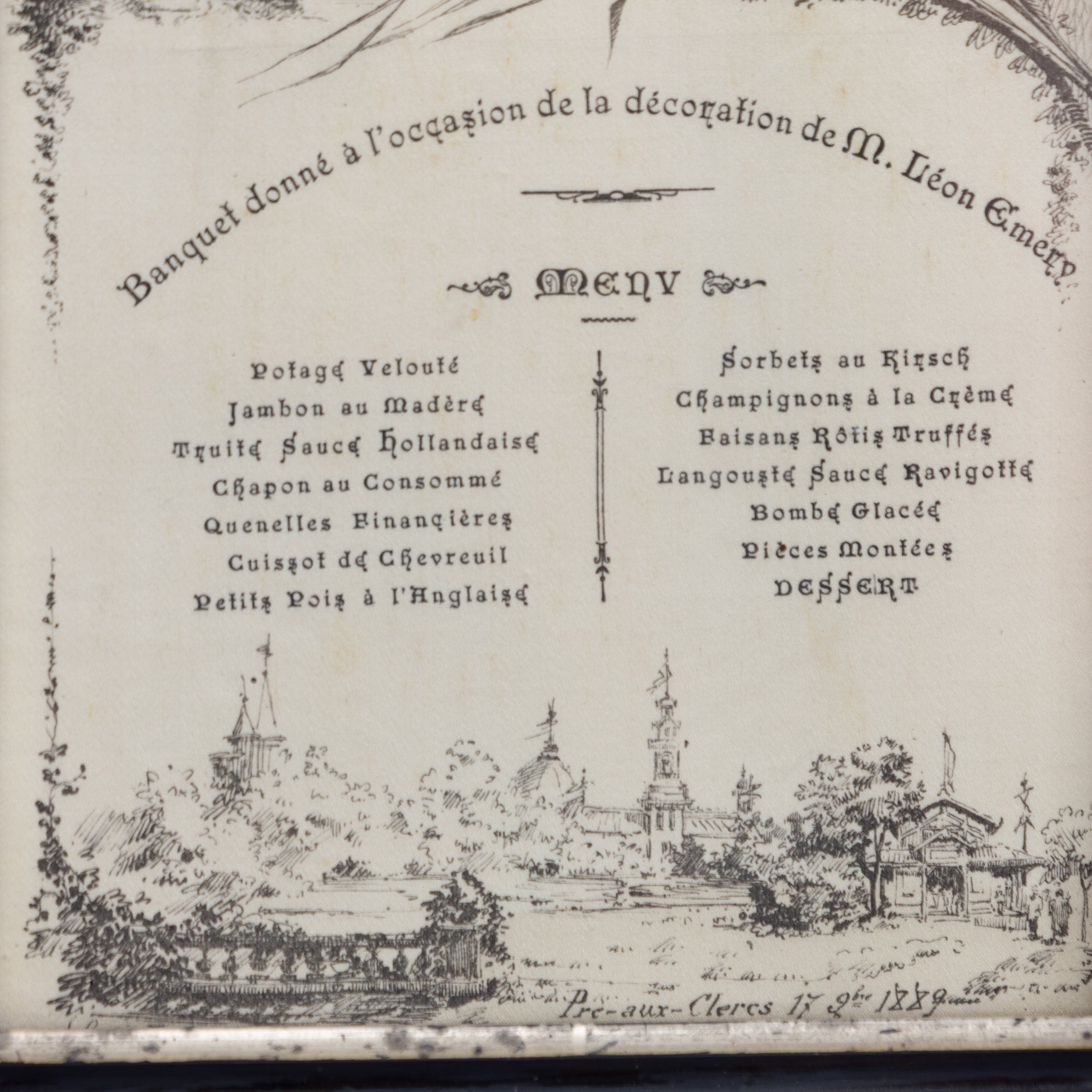 Paris World's Fair Commemorative Menu | 1887 - elsie green - art