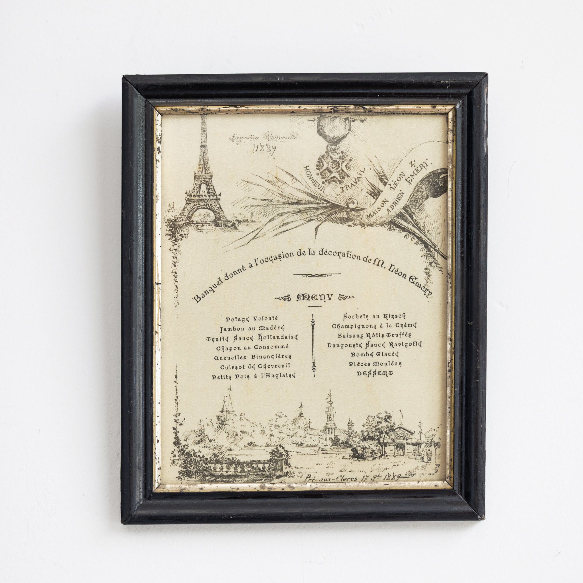 Paris World's Fair Commemorative Menu | 1887 - elsie green - art