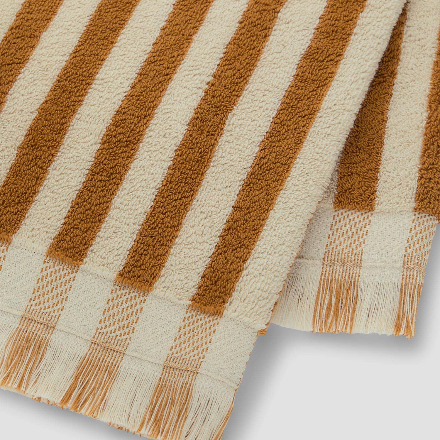 Pembroke Stripe Cotton Towel - elsie green - Textiles