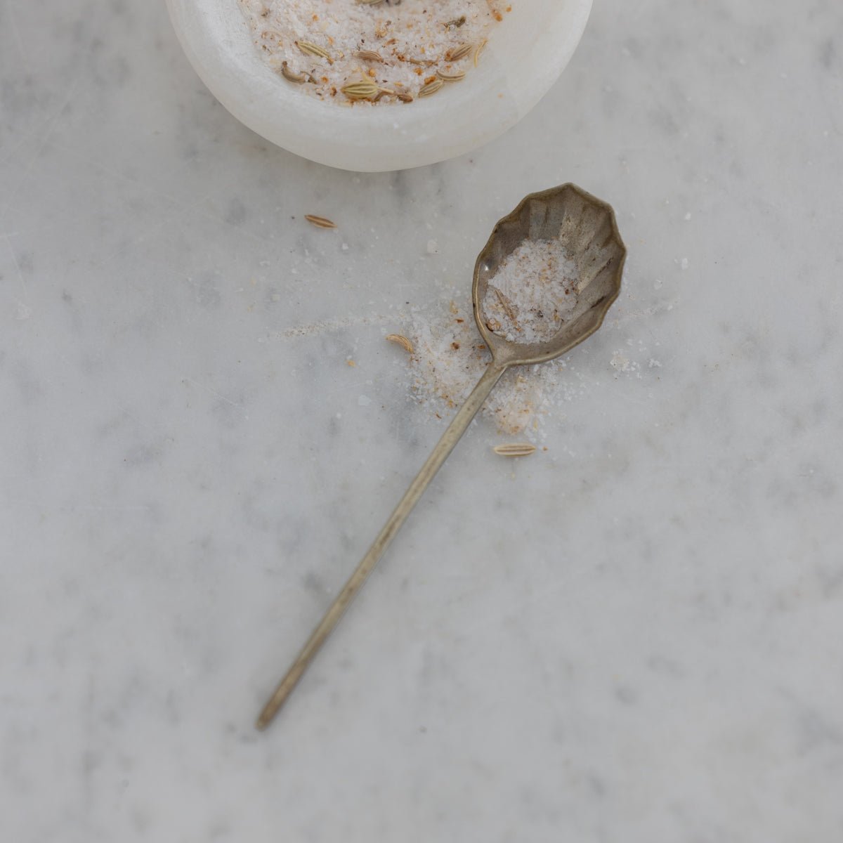 Petite Antique Salt Spoon - elsie green - the french kitchen