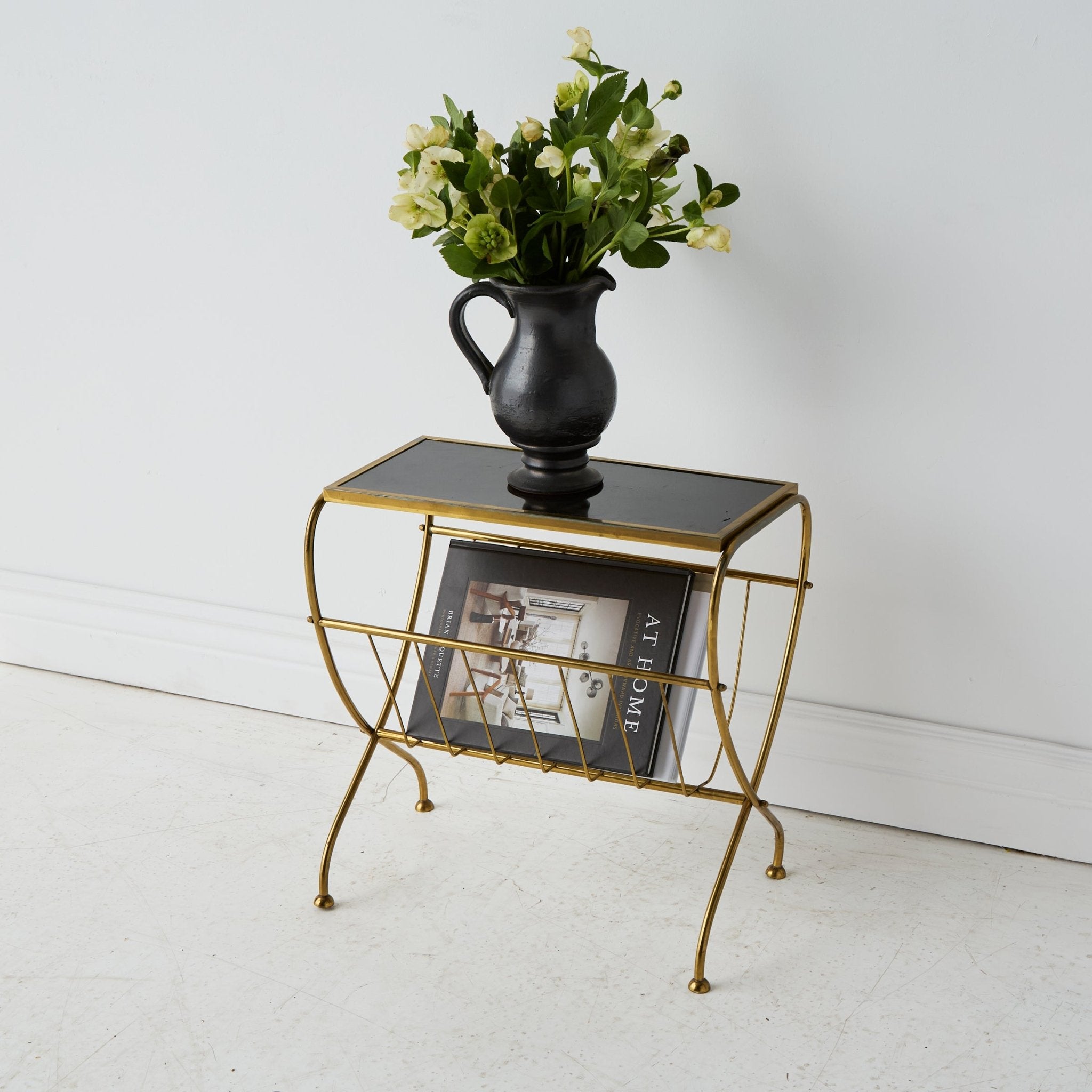 Petite Brass Side Table - elsie green - decor