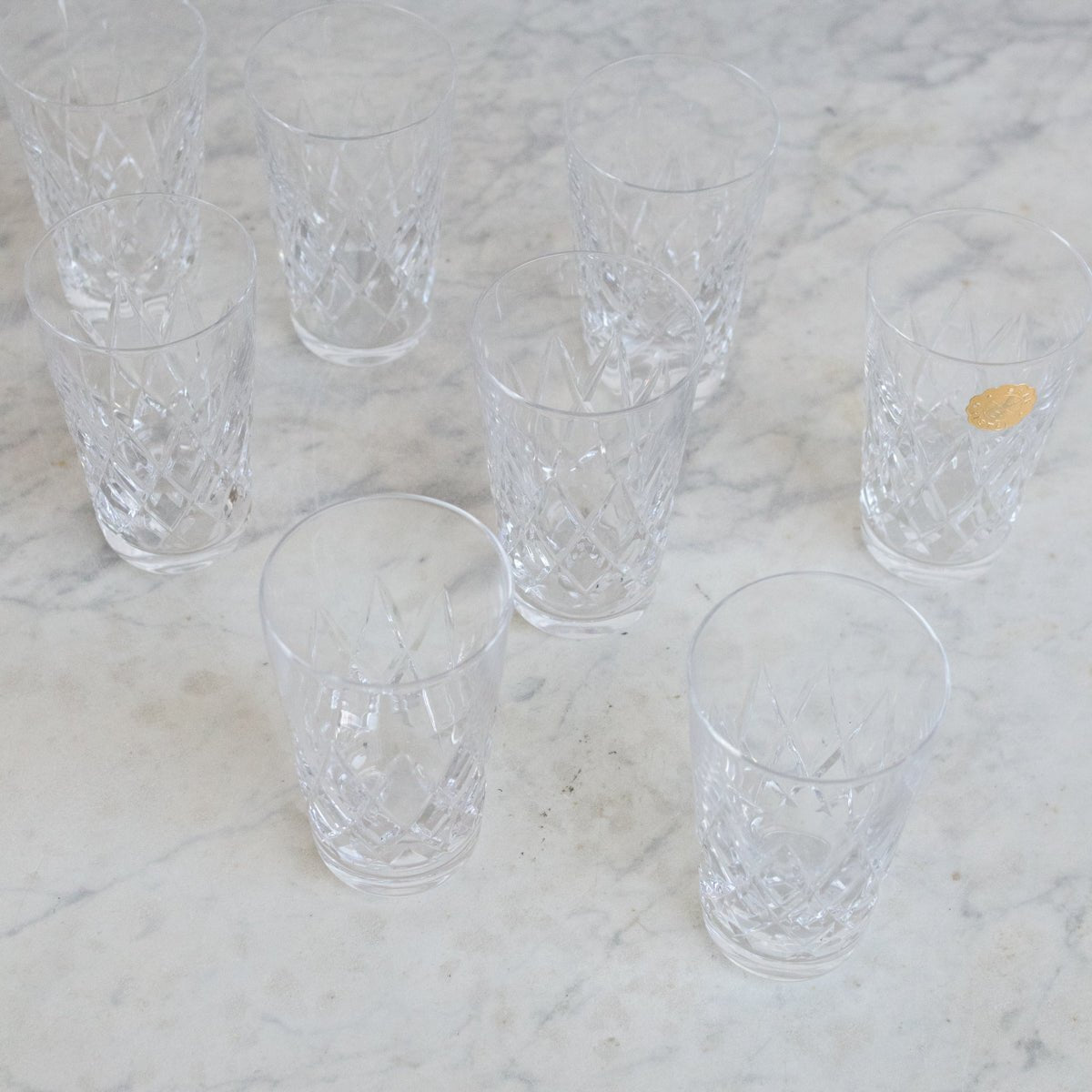 Petite Cut Crystal Glass Set Of 8 - elsie green - The French Kitchen
