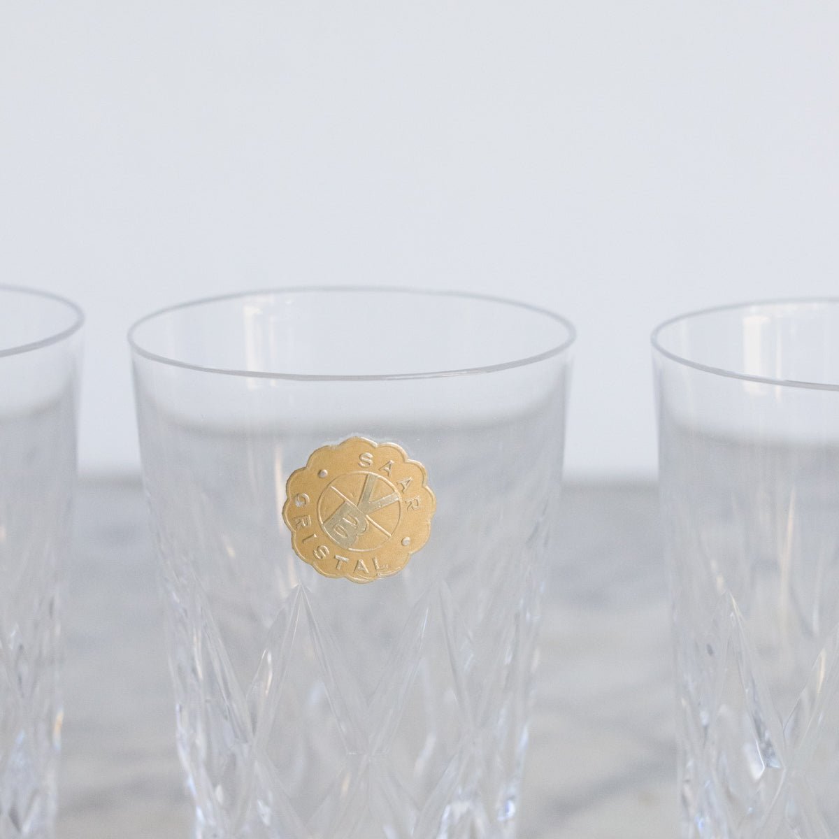 Petite Cut Crystal Glass Set Of 8 - elsie green - The French Kitchen