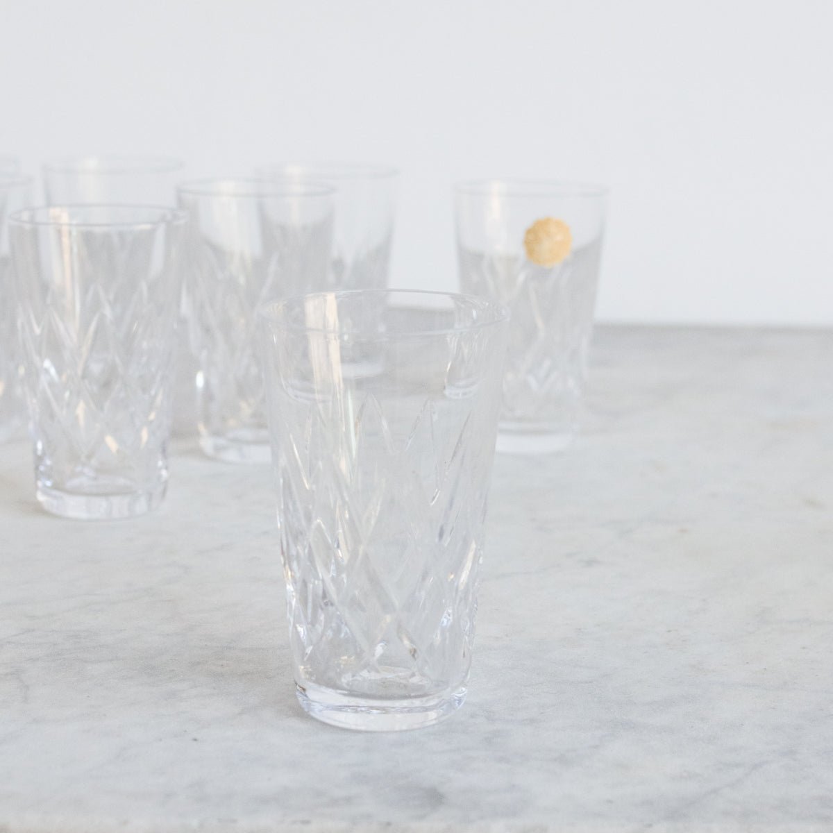 Petite Cut Crystal Glass Set Of 8 - elsie green - The French Kitchen