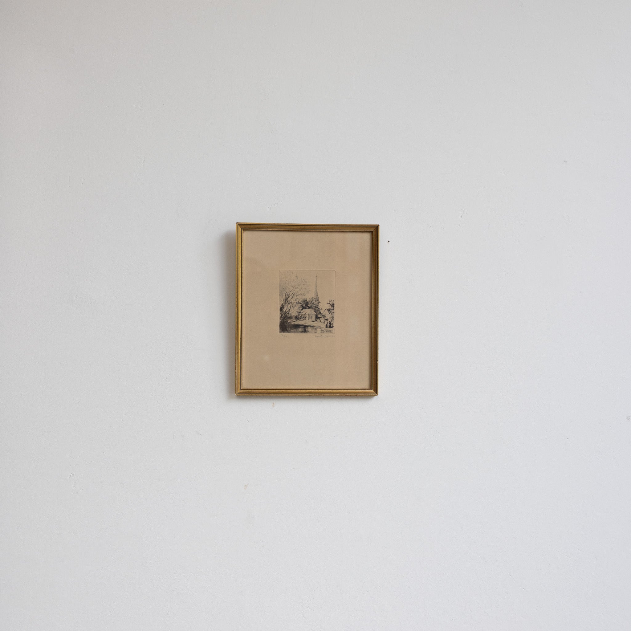 Petite Etching with Chapel | Bersier - elsie green - art
