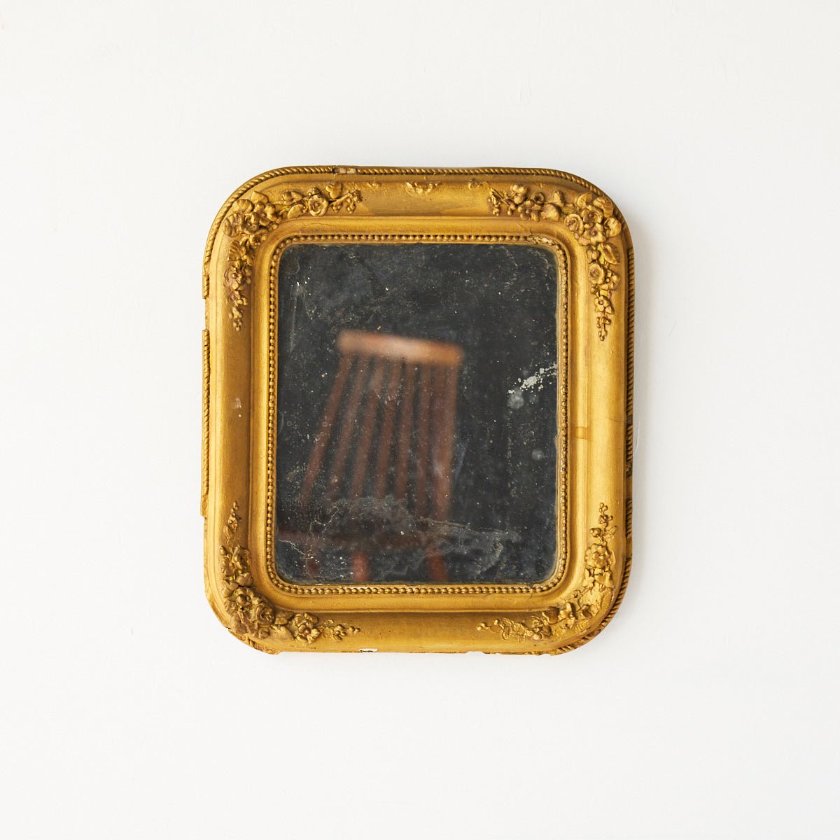 Petite Gilded Mirror | 14.75 x 16.5 - elsie green - decor