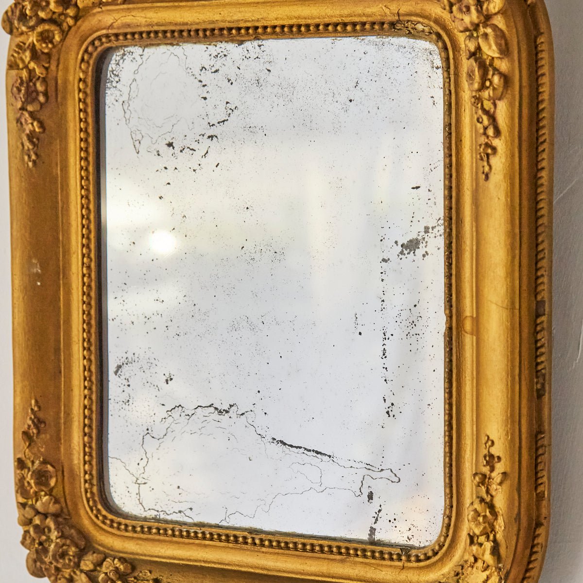 Petite Gilded Mirror | 14.75 x 16.5 - elsie green - decor