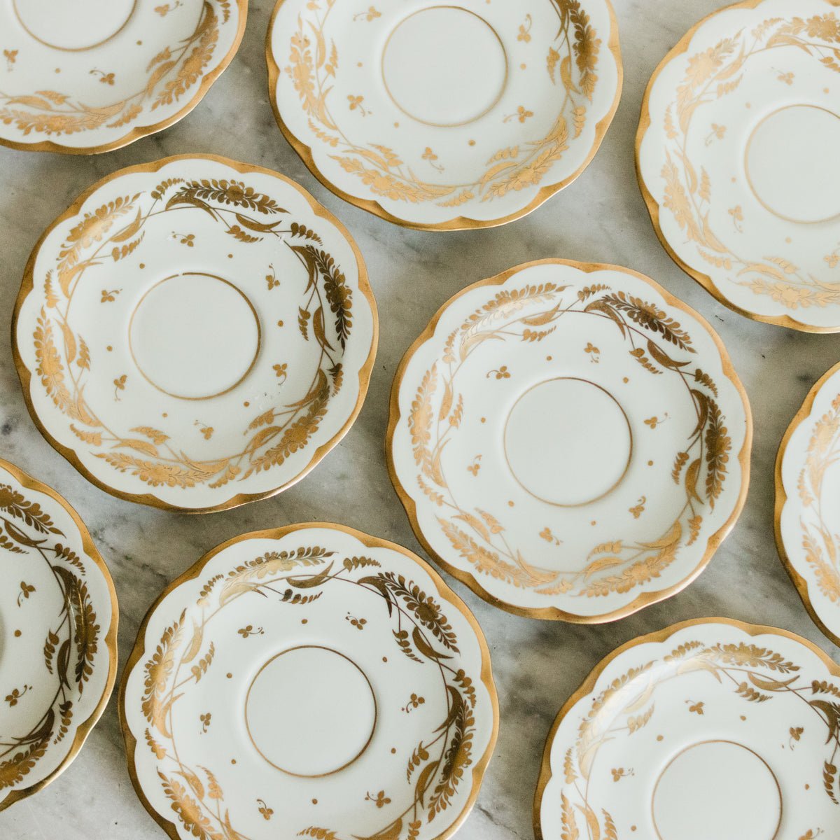 Petite Hand - Painted Haviland Plate Set Of 11 - elsie green - the french kitchen