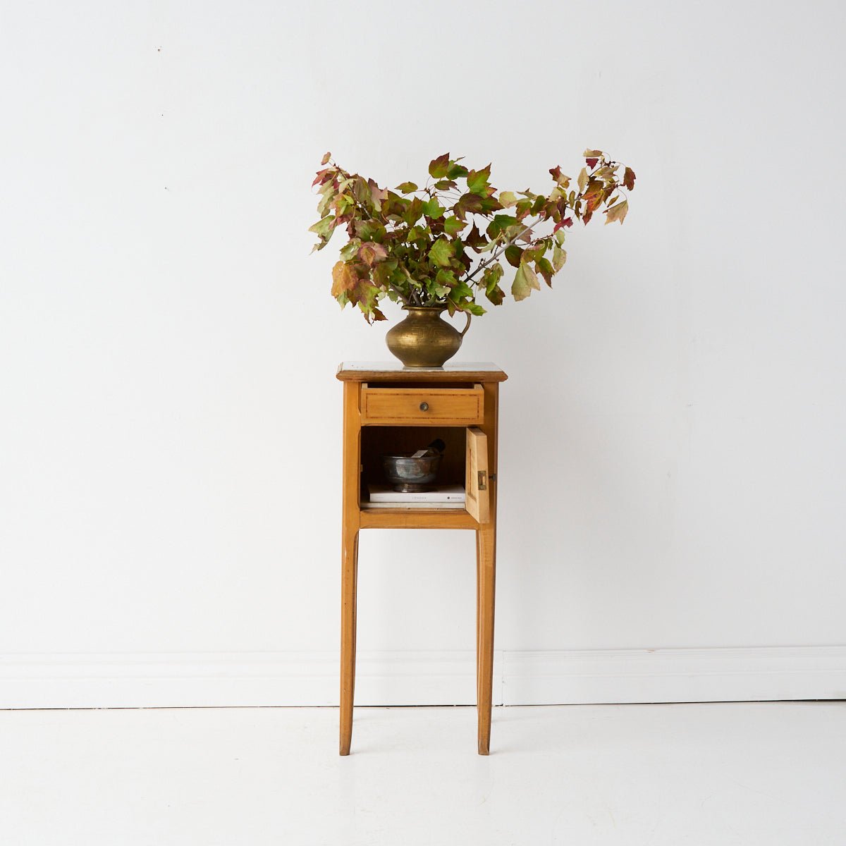 Petite Marble Bedside Table - elsie green - furniture