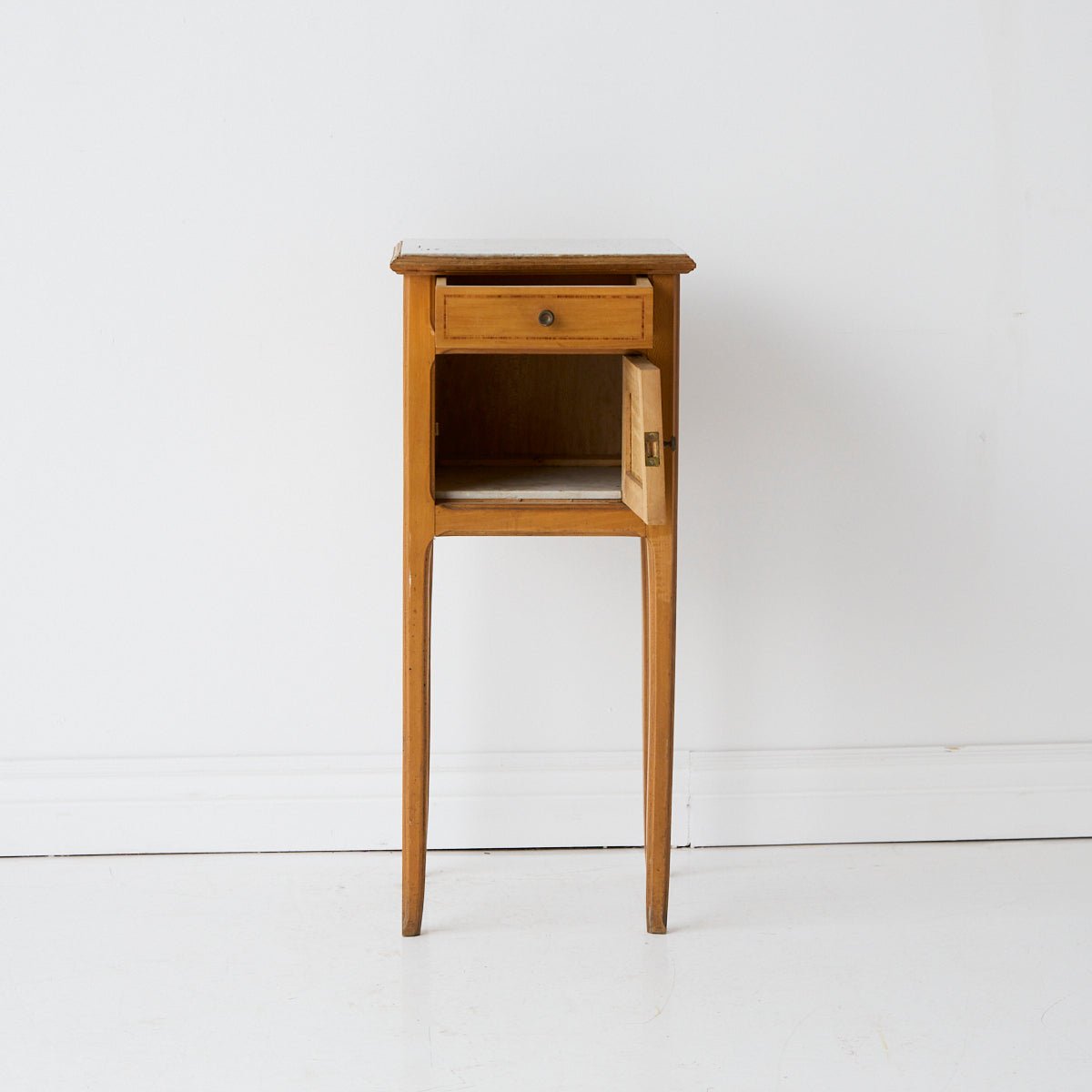 Petite Marble Bedside Table - elsie green - furniture
