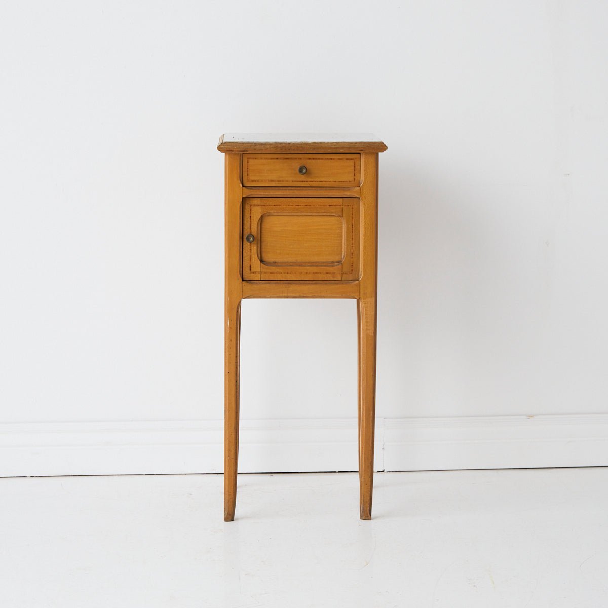 Petite Marble Bedside Table - elsie green - furniture