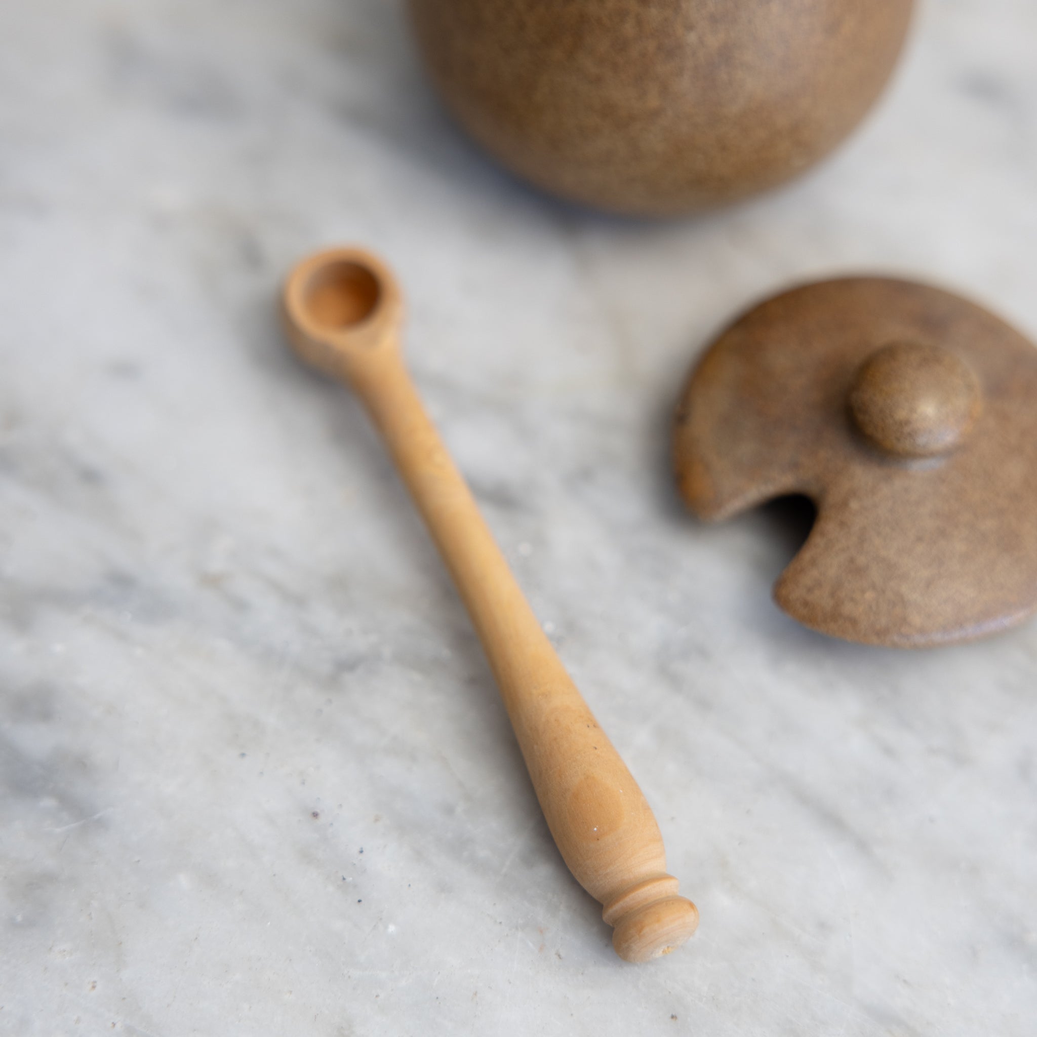 Petite Mustard Pot with Mustard Spoon - elsie green - the french kitchen